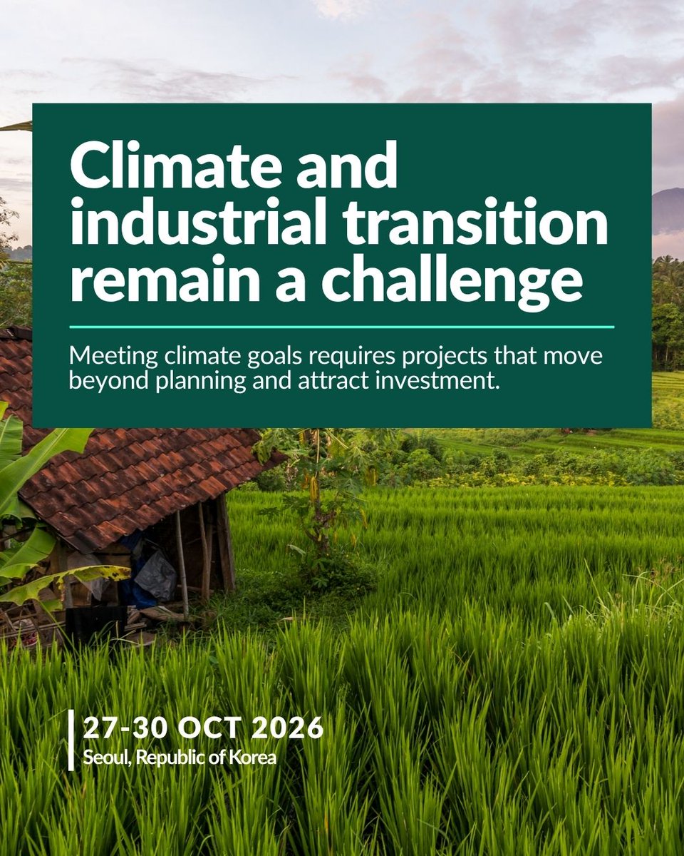 gggi_hq's tweet photo. At #GGGW2026, the 2026 H2G Global Forum will explore how hydrogen and other clean energy solutions can support industrial decarbonization and how public–private partnerships can help turn global ambition into investable projects. 
Oct 27-30, 2026 
⏩ https://t.co/w4Qzxx7594 https://t.co/mAo9n7Uzbb