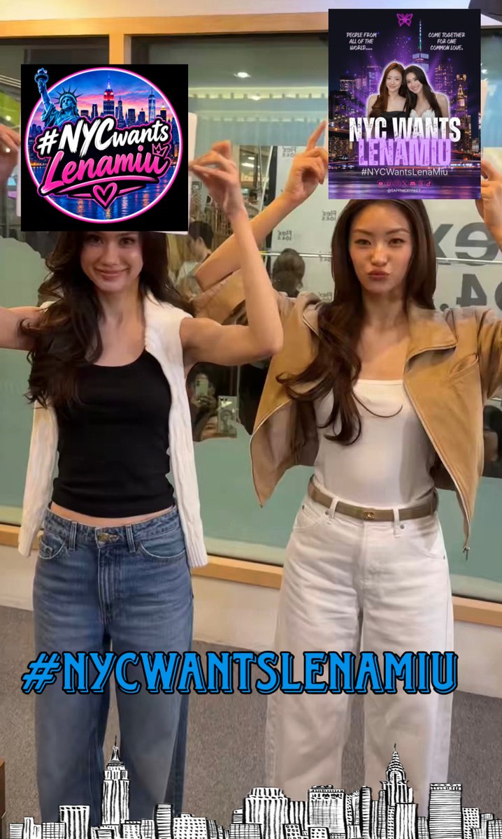 LenaMiuNYFan's tweet photo. NEW YORK, ARE WE READY?! 🗽💜
#NYCwantsLenaMiu @lena__lorena @miunatshaa 
We want LenaMiu in NYC — and we want to show them just how many of us are ready to welcome them. 🥹
If you want to see LenaMiu in New York, POST THIS. SHARE IT. REPOST IT. SPREAD THE WORD. Let’s #lenamiu https://t.co/qSykVvNpyc