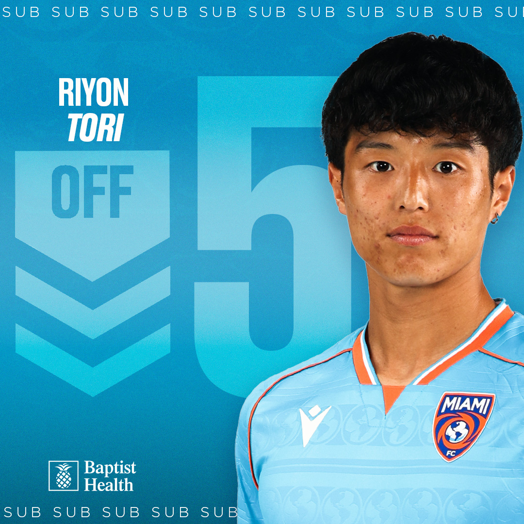 TheMiamiFC's tweet photo. 58โ | ๐ Musto comes on for Tori.
Pres. By @BaptistHealthSF
#VamosMiami | #TBRvMIA 1-1 https://t.co/2AMje1PtgT
