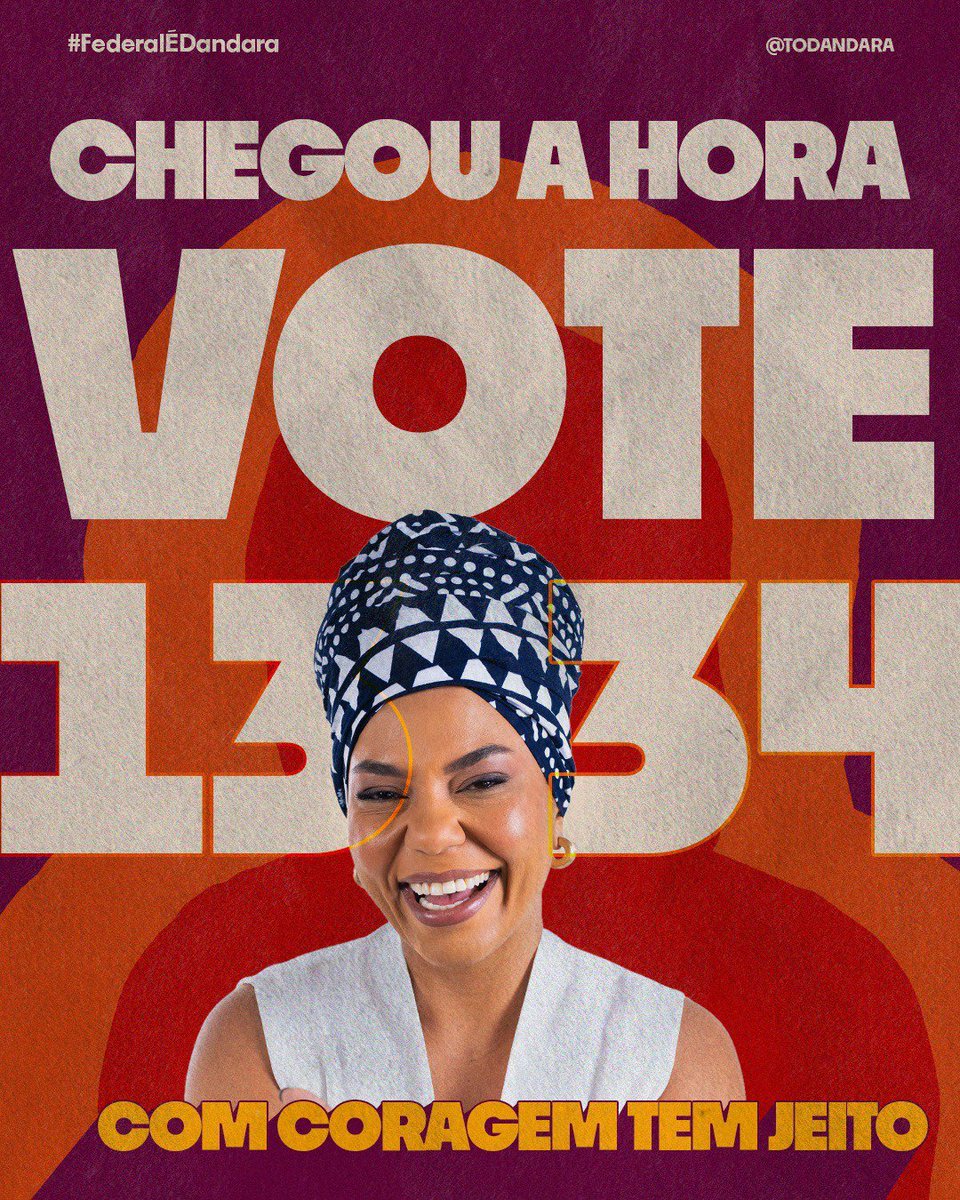 todandara's tweet photo. BORA CHEGOU A HORA! É 1️⃣3️⃣3️⃣4️⃣✅

Digitar 1334 nas urnas é reeleger um mandato tecido pelas mãos das mulheres, com a força do povo negro, o fôlego das juventudes, a diversidade das periferias e a garra de cada trabalhador e trabalhadora que ergue esse país nas costas. É escolher de novo quem vai dar a voz, o corpo, o sangue e o suor para ver chegar nas tribunas do Congresso Nacional as lutas da nossa gente.

Com coragem, tem jeito.

Nesse domingo, pra Federal, é Dandara 1️⃣3️⃣3️⃣4️⃣! ❤️‍🔥✊🏾