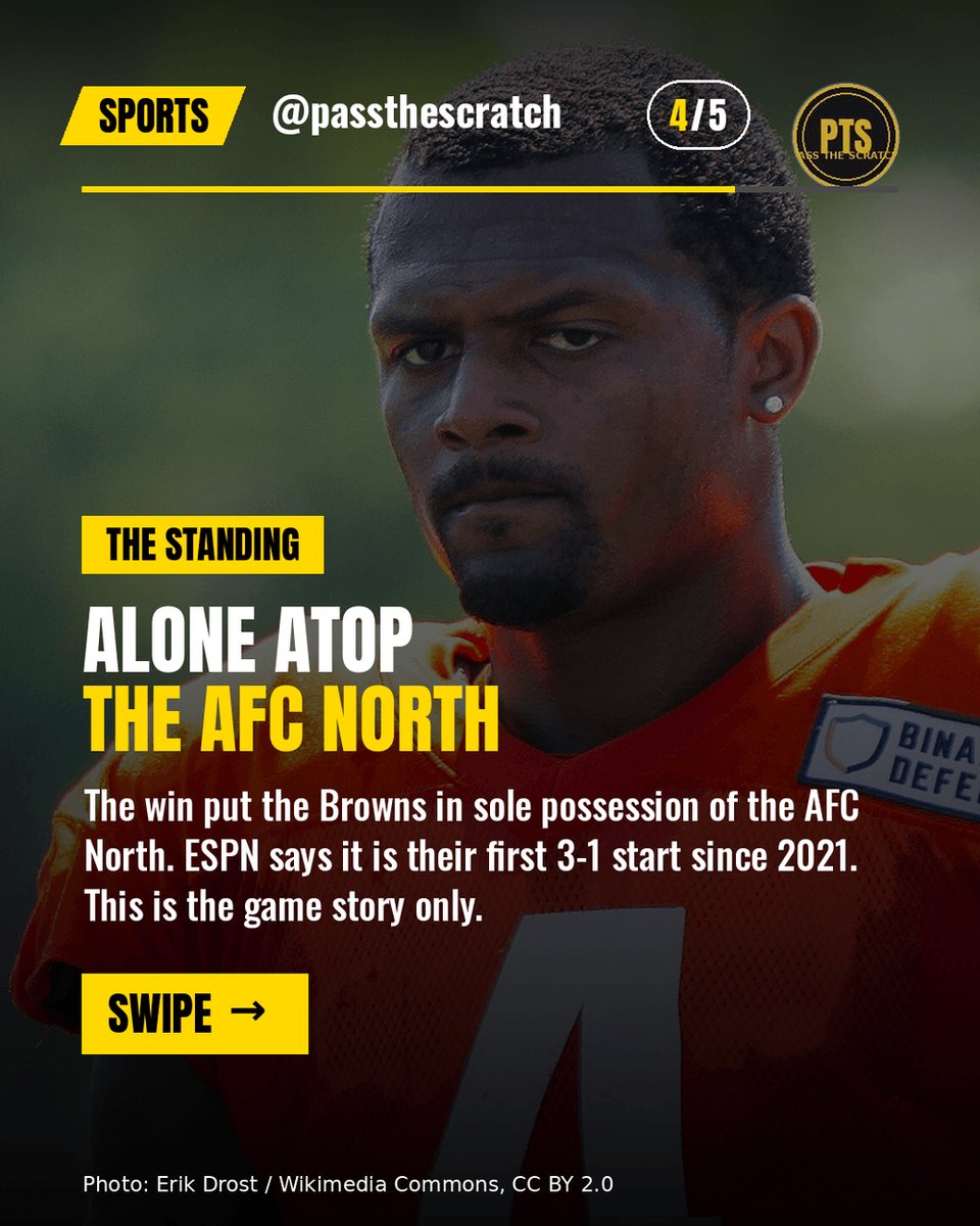 cryptonewb_e's tweet photo. Deshaun Watson led a third straight winning drive. Browns beat the Steelers 27-24 Thursday. Szmyt's 56-yard kick won it.
Per ESPN. Game story only.
#DeshaunWatson #PassTheScratch https://t.co/XHYM1Dp46o
