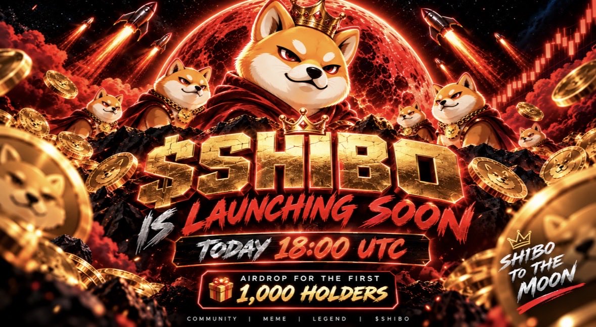 ShiboMoon's tweet photo. 🚨 SHIBO INU IS HERE. 🐕👑

TODAY — 18:00 UTC 🌙

🎁 FIRST 1,000 HOLDERS → $SHIBO AIRDROP

Want in? 👀
Drop your SOL wallet through the official claim form.

$SHIBO — SHIBO TO THE MOON 🌙🐕 https://t.co/r4KU0xedV8
