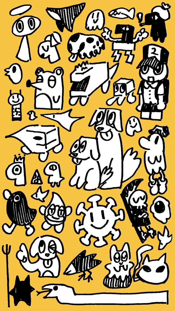 catfishwwww's tweet photo. イラストコーナーのイラストはこちらの2点でした！
黄色い方は描き下ろしです✨

#日常でまちあわせ https://t.co/bzFVXDmqU2