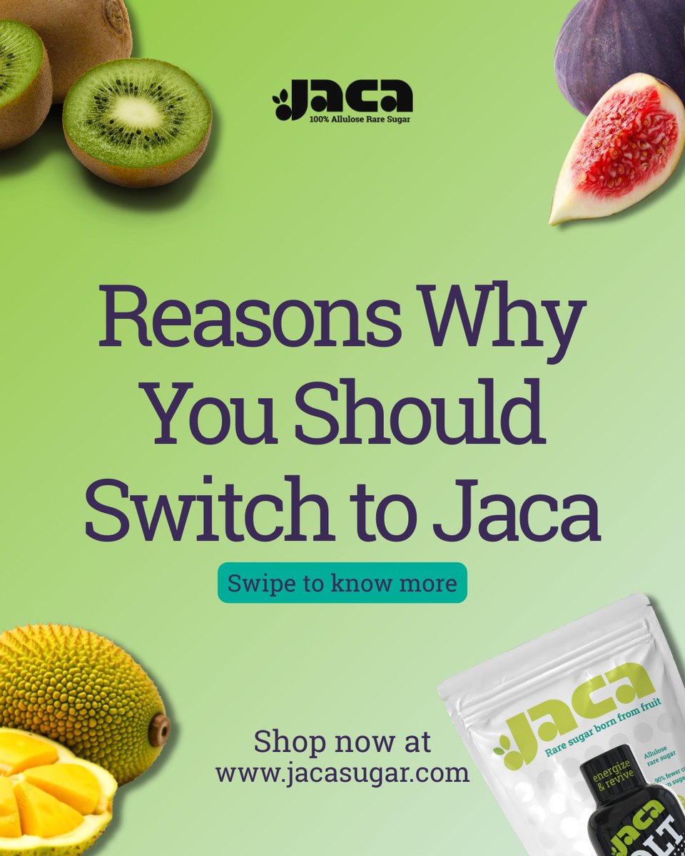 peteferrari28's tweet photo. There's a reason people are switching their sweetener and it goes way beyond calories.

Jaca is a rare sugar born from fruit that actually works with your body.

• Diabetic friendly and keto friendly
• FDA GRAS approved and clinically validated
• Activates GLP-1 enzymes to help regulate appetite
• Zero aftertaste, zero digestive distress
• Tastes, bakes, and caramelizes just like conventional sugar

Same sweetness. No compromise. No guilt.

Shop now at https://t.co/JrUNMe4q0Y