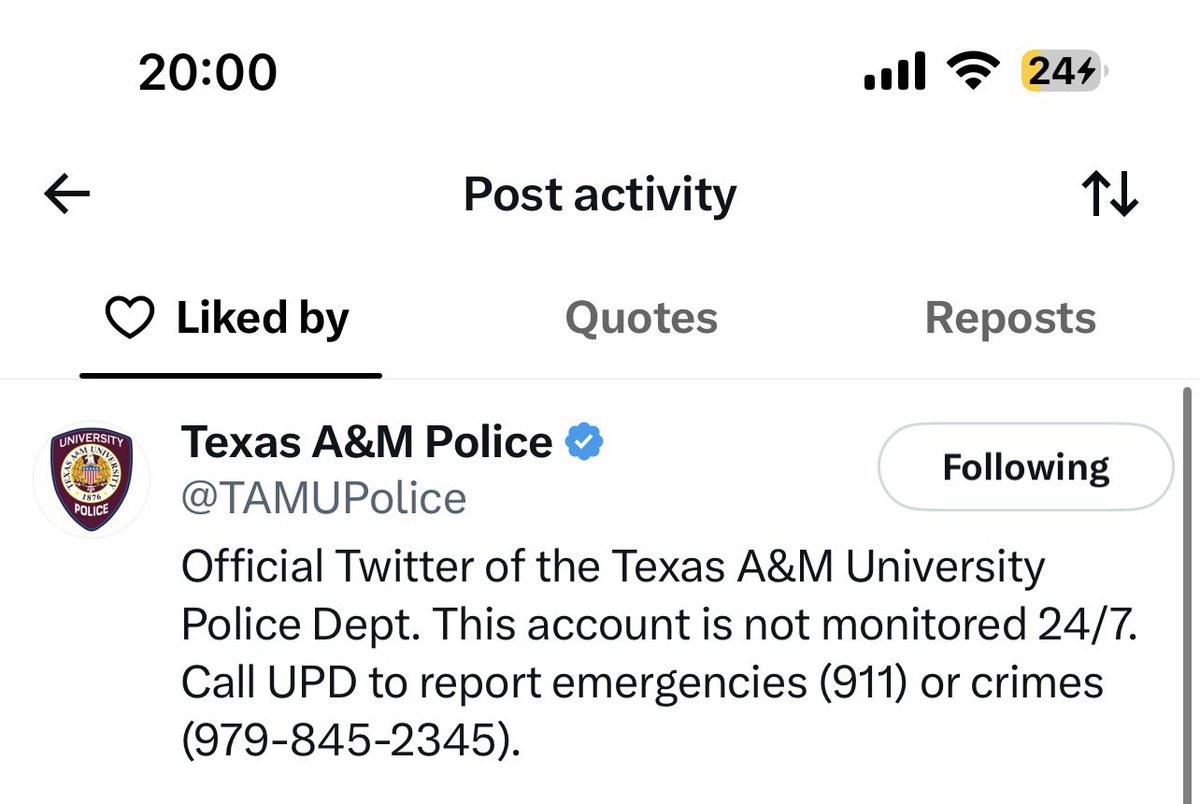 gusrod2023's tweet photo. Intern at @TAMUPolice knows ball https://t.co/htJyxG5Cbr