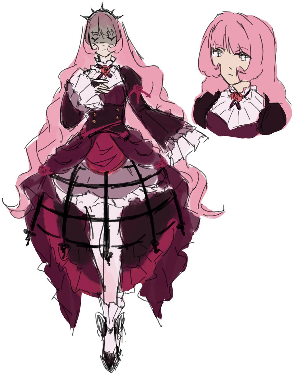 Oomiyobi's tweet photo. Redesigned an old oc! but idk if i like her with a longer skirt or the shorter one😥
#doodle #characterdesignㅤ https://t.co/0SMHOiqYLG
