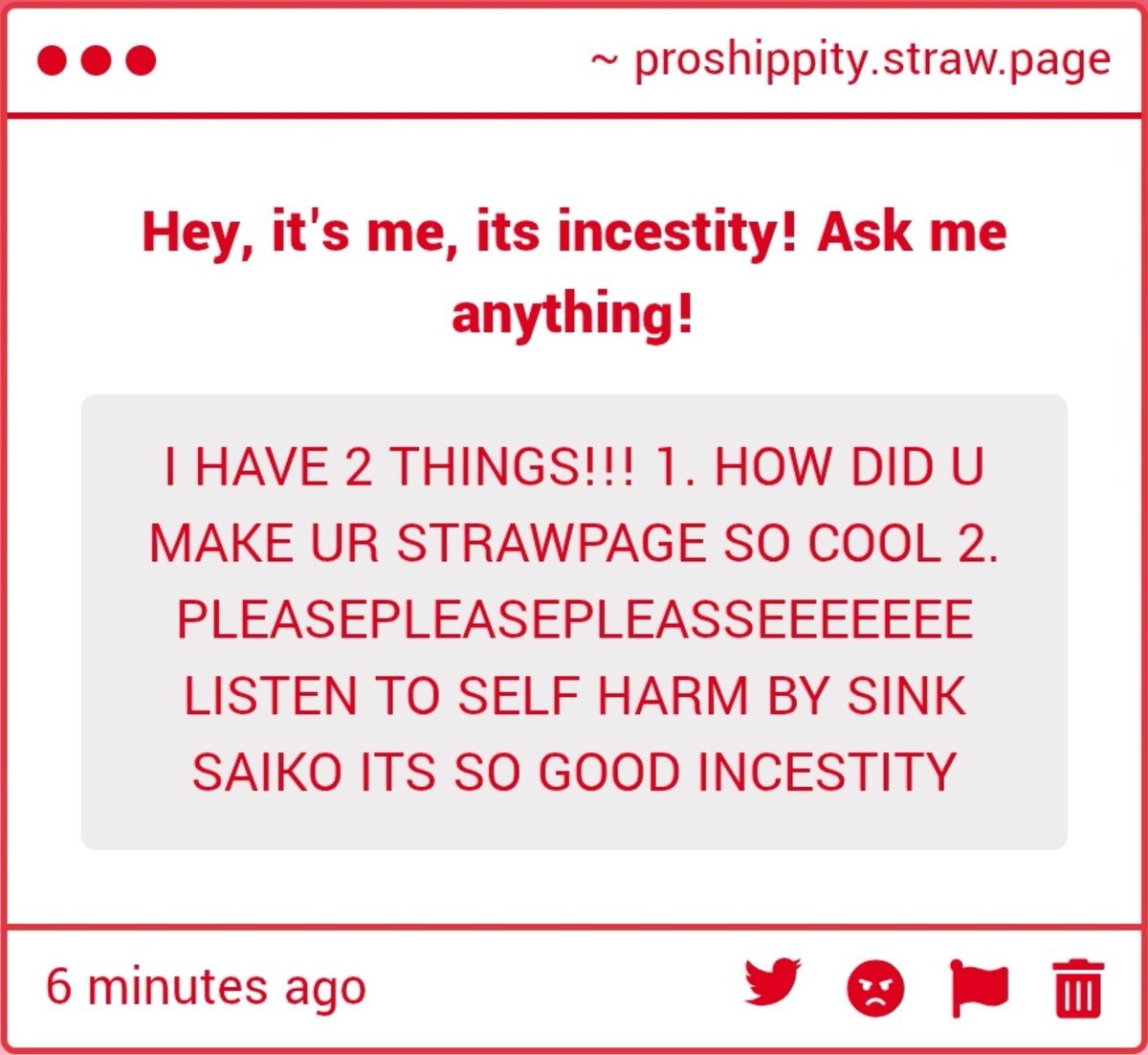 incestity's tweet photo. AAAAAA THANK YOU I JUST KINDA SLAPPED ON RANDOM GIFS AND STUFF FROM PINTEREST LMAO

also, I LOVE self harm by sink saiko and already listen to it a lot :3 https://t.co/ayQjJ5TpUU