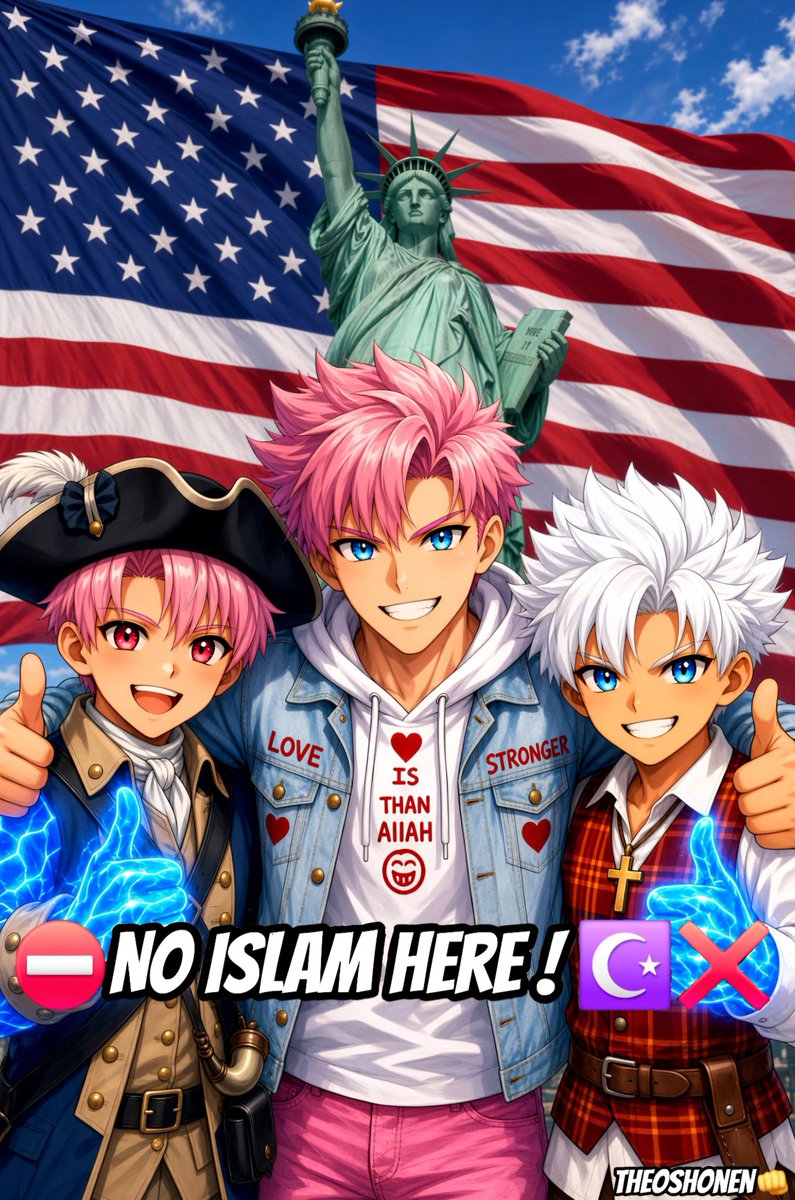 theoshonen's tweet photo. @mickitiki 🚨AMERICANS ! WAKE UP !!!⏰️
❤️United Against ISLAM !🤜☪️👹🔥💥 https://t.co/G3lsWRZhBk