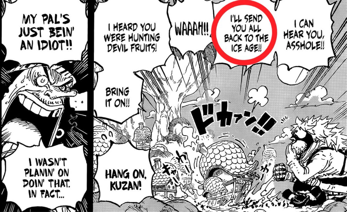 alkuzani's tweet photo. @Kurohige_top1 @zkimdracula doflamingo ran cause kuzan would crush him with just his fruit. blackbeard &amp; crew couldnt touch aokiji, teach apologized like a coward when kuzan threatened to send them to icy hell &amp; was gonna wipe a yonko crew with just his fruit! plus law &amp; kid beat big mom with only fruit https://t.co/bL9SEcMvr4
