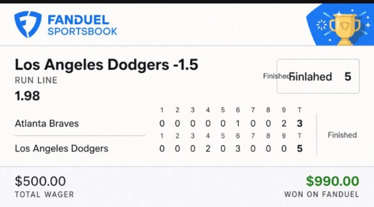 MelissaMeshack's tweet photo. CASH THE MLB MONEYLINE POTD ⚾️✅

✅ Los Angeles Dodgers -1.5

BANG 🔥🔥🔥🔥🔥 

https://t.co/FH8dJYdwpI

#NBA 🏀 | #WNBA | #CBB 🏀 |  #PrizePicks 🔐 | #PROPS | #POTD 📋 | #Picks | #MLB ⚾ | #Gambling𝕏 | #Parlay @Playbook
#Sportsbetting #NFL   
#DraftKings  #Fanduel https://t.co/QnaRISupEa