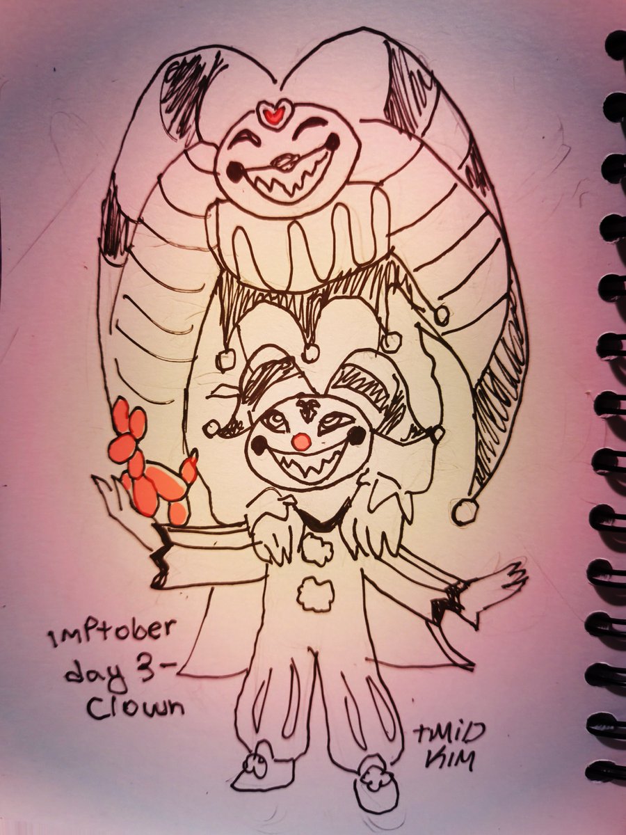 TimidKiim's tweet photo. Imptober day 3 - Clown 

That's my boy!!!

#imptober #fizzaroli #HelluvaBoss‌ #HelluvaBoss‌Fanart https://t.co/DadPJTKoaY