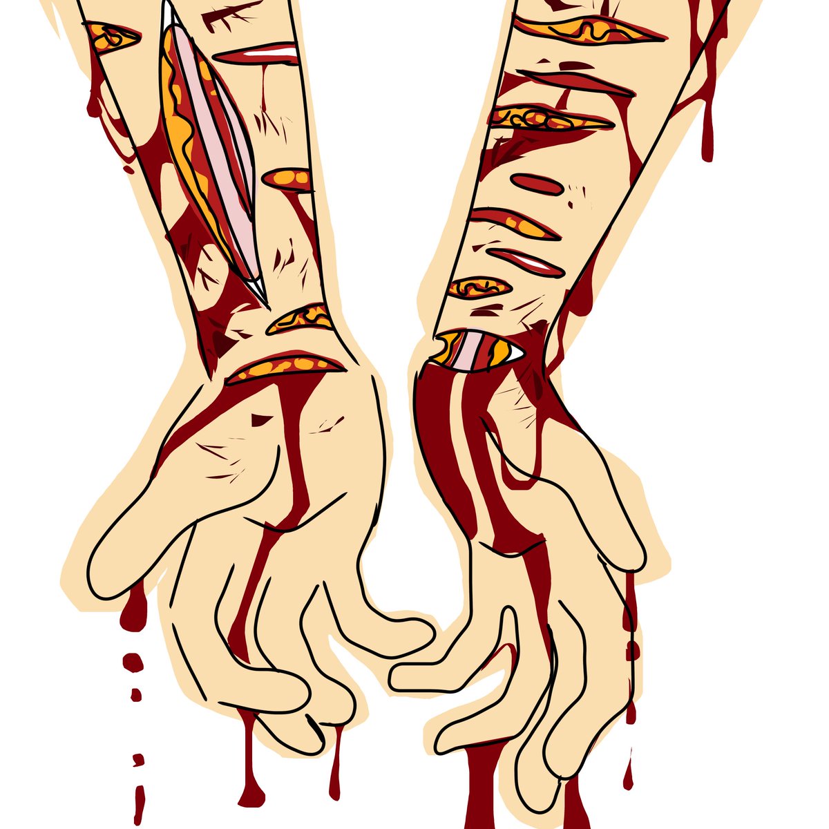 teethareboness's tweet photo. sfx drawing anatomical study of inside of human arm. ts makes me hungry lowk #shrtwt #slittwt #sillytwt #raspberryfillingtwt #goretwt #goretober https://t.co/1EIBTp1fei