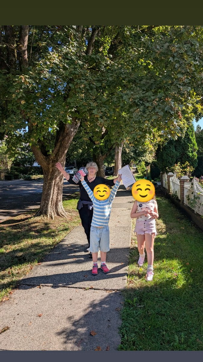 fabulavancouver's tweet photo. Best day of campaigning yet, with stepson and grandkids getting the vote out for first day of advance voting. They were charmers. Only 13 days to go, kids https://t.co/7WiJJuz8au