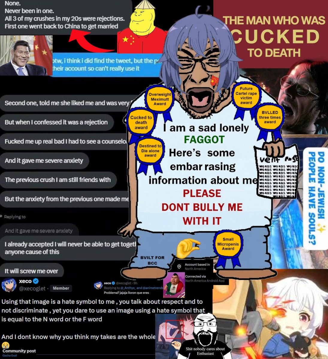 1__dont__ex1st's tweet photo. @xecoglet @zajef77 Retarded ESL Mexican can't form a proper statement. It's, "you are retarded", not, "you are retard". https://t.co/CD1lzRnXb6
