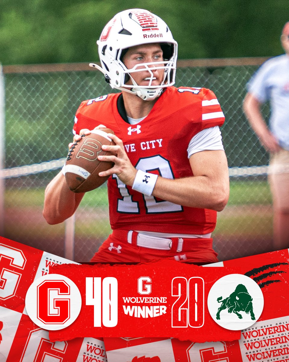 GCC_Wolverines's tweet photo. Mike Hollomon throws 5⃣ touchdowns in the Homecoming Wolverine Winner! 🔥

#WolverinesTogether | @GCC_FB https://t.co/QJTvnGcVVi