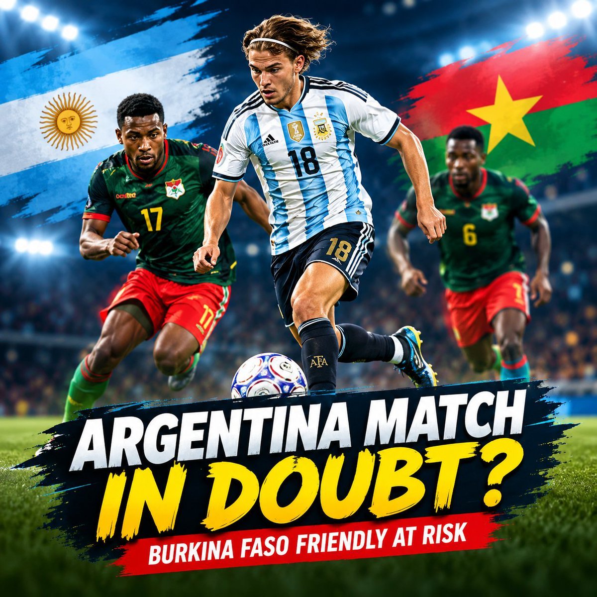 sayed_pk's tweet photo. 🇦🇷 Argentina vs Burkina Faso friendly in doubt! ⚽
Will the match go ahead as planned? 👀
Read more: https://t.co/99mxkb9EbR https://t.co/ZhG2ESb8Co