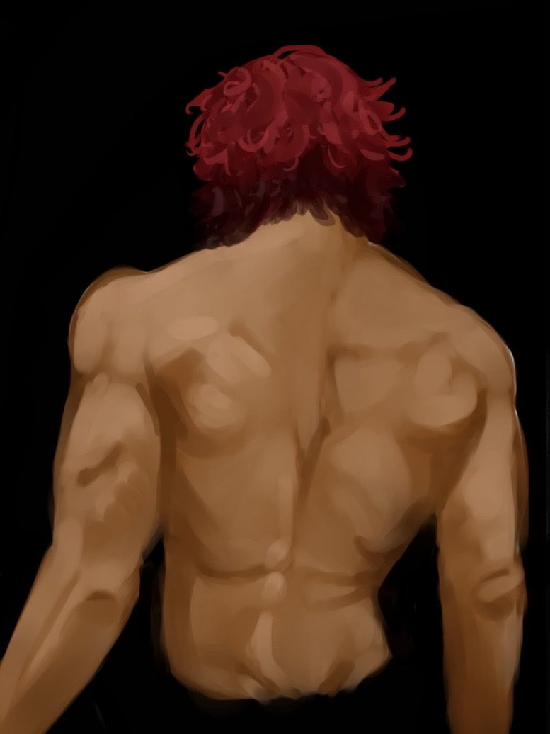 Cyt0t0xicTCELL's tweet photo. Hugo back muscle render practice #hglk if you squint #vivianhugo https://t.co/KhBNsSEhrH