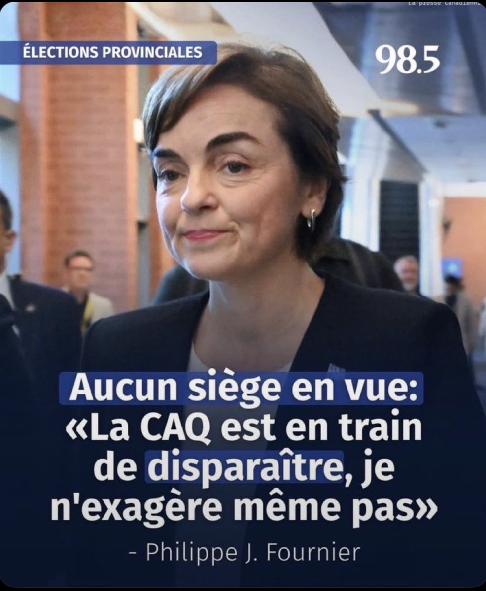Librechoix99's tweet photo. « La CAQ est en train de disparaître. » 😂😂😂

Quelqu’un a regardé en dessous du divan? 🤷‍♂️
Dans le coffre du char?
Entre deux coussins?
Dans le troisième lien peut-être? 😂😂😂

Parce qu’à 0 siège, on parle pu d’une défaite électorale…

ON LANCE UNE ALERTE AMBER POUR RETROUVER LA CAQ. 😂😂😂

Dernière fois qu’on l’a vue : elle se faisait appeler « Équipe Christine Fréchette ». 😭😂