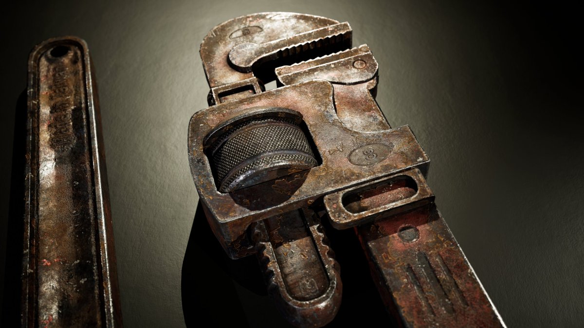 AlexParr_CGD's tweet photo. Made this rusty wrench a while back and somehow never got round to posting it 

A fun little prop to work on, especially adding the worn metal, scratches and rust.

#3DArt #3DModeling #GameArt #3DArtist #SubstancePainter https://t.co/l060M2xx8t