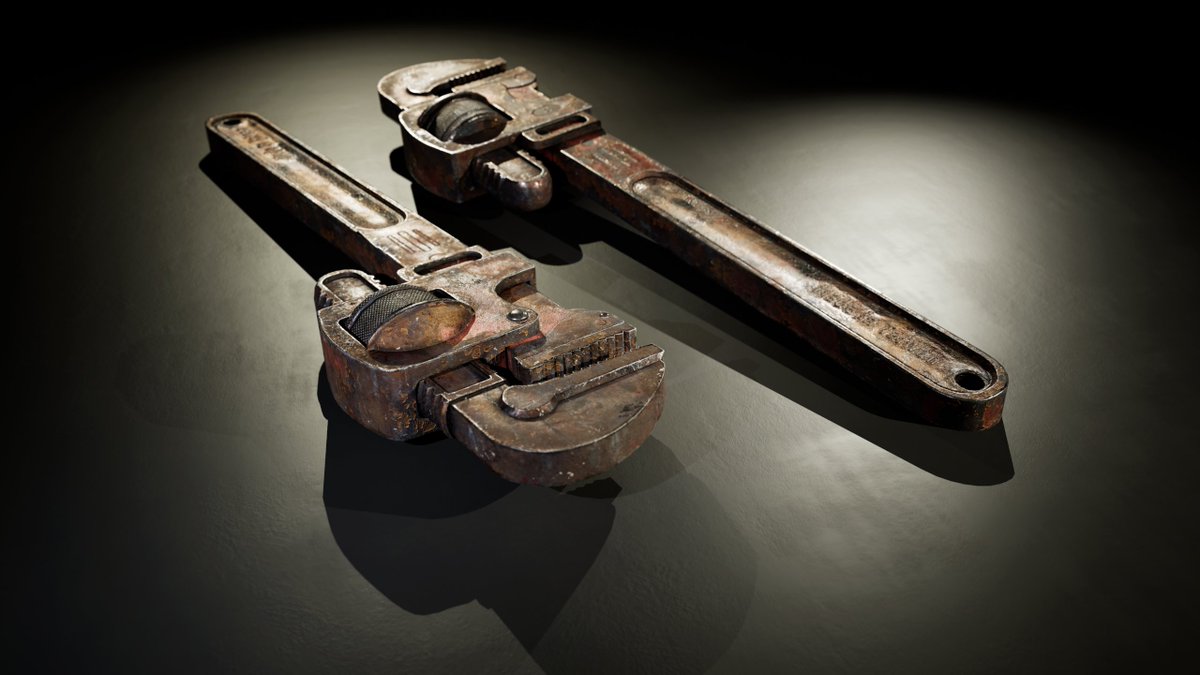 AlexParr_CGD's tweet photo. Made this rusty wrench a while back and somehow never got round to posting it 

A fun little prop to work on, especially adding the worn metal, scratches and rust.

#3DArt #3DModeling #GameArt #3DArtist #SubstancePainter https://t.co/l060M2xx8t