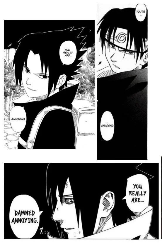 Yeg510's tweet photo. They tryna tell me someone who read all of Naruto multiple times that Sasuke had a crush on Sakura from the jump. 

That man was focused on killing Itachi.  DAS IT 

Did he grow to respect her as a comrade yes 

BUT to say he had a crush on her is WILD 

He called her annoying every chance he got lmao