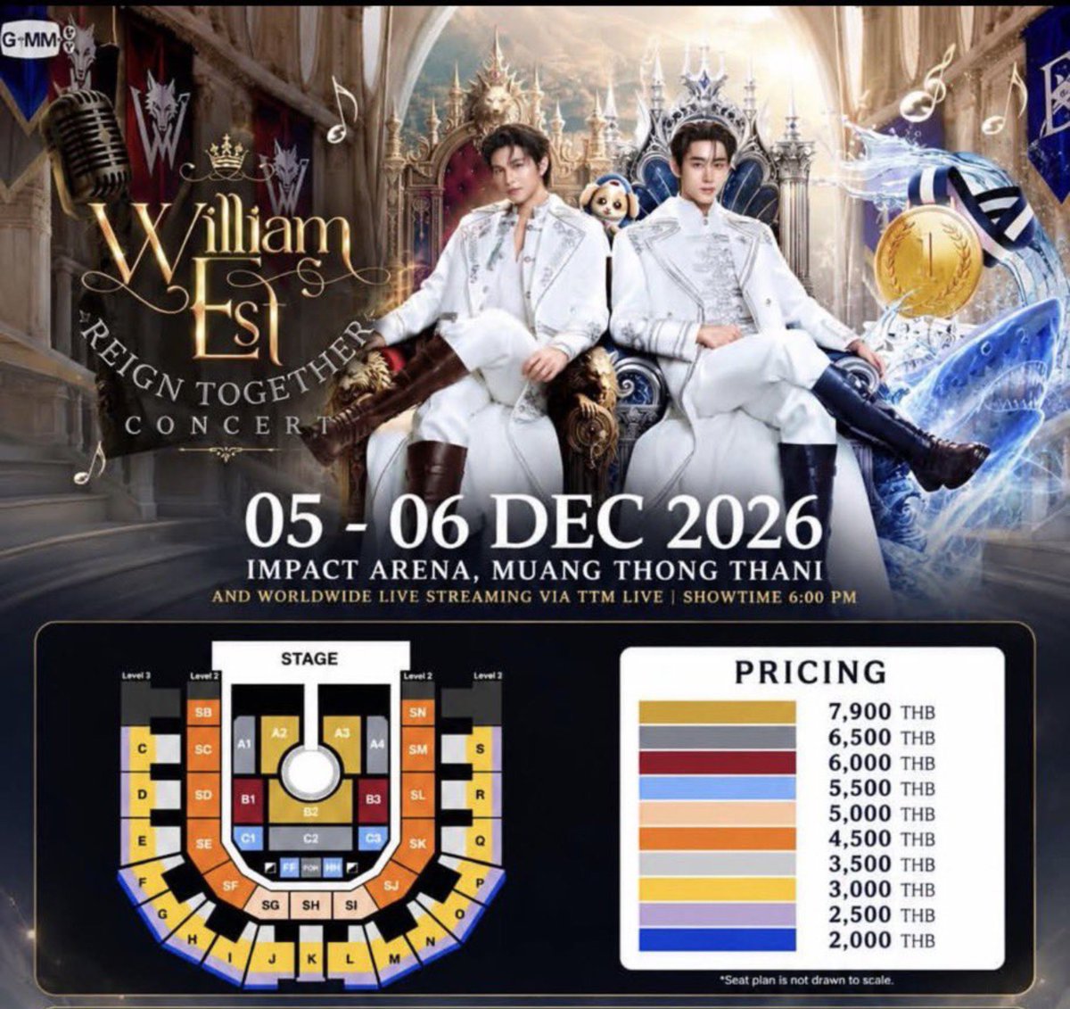 KAITICKETHUB's tweet photo. 🎫 TICKETING SERVICE HTB☑️

WILLIAM EST “REIGN TOGETHER” CONCERT 👑

📅 Ticket Sales today

✨ Limited slots available
✨ Tickets under your name/account
✨ Local &amp; inter fans welcome

💌 DM to book your slot!

#ReignTogetherConcert #WilliamEst #GMMTV #HTB https://t.co/DRMx9r2nbE