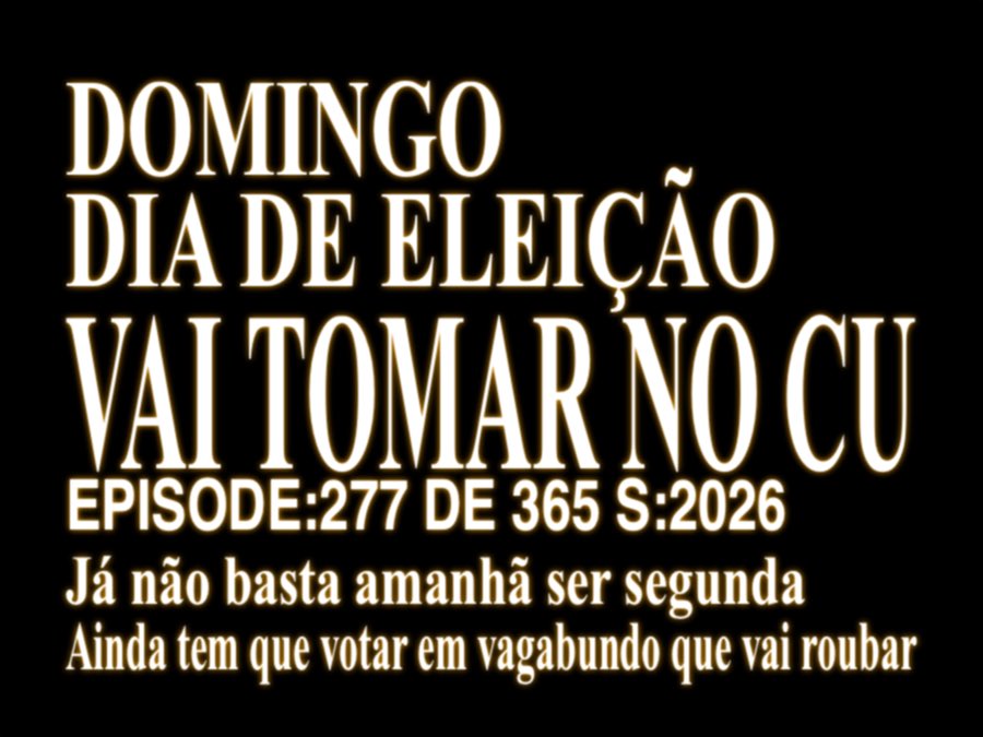 Semanadiaseva's tweet photo. 4 de outubro dia de eleição https://t.co/W4WvO6e83s