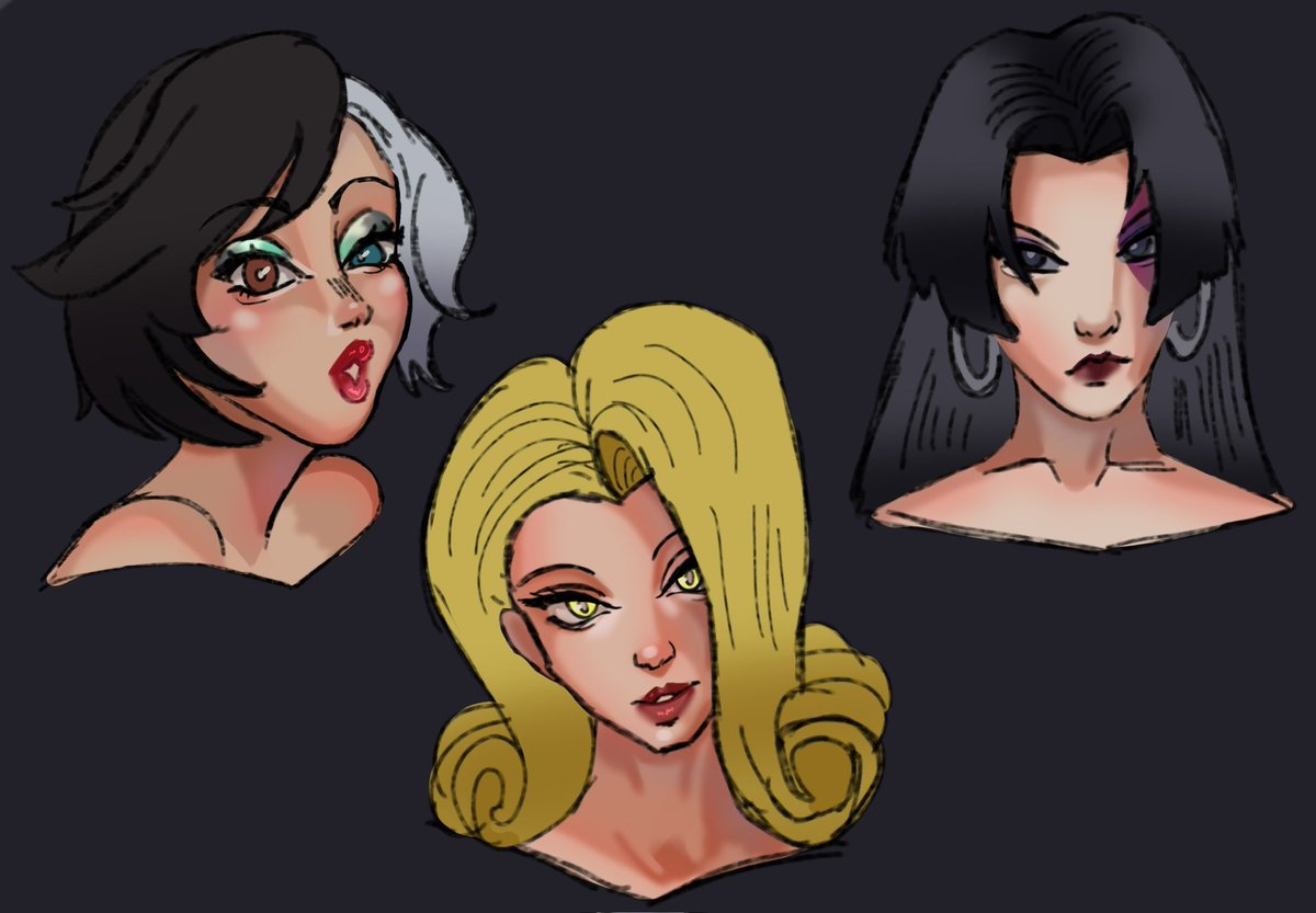 meka_phobic's tweet photo. quick sketches shading 
#lunasnow #emmafrosf #psylocke https://t.co/9NcJw30Mow