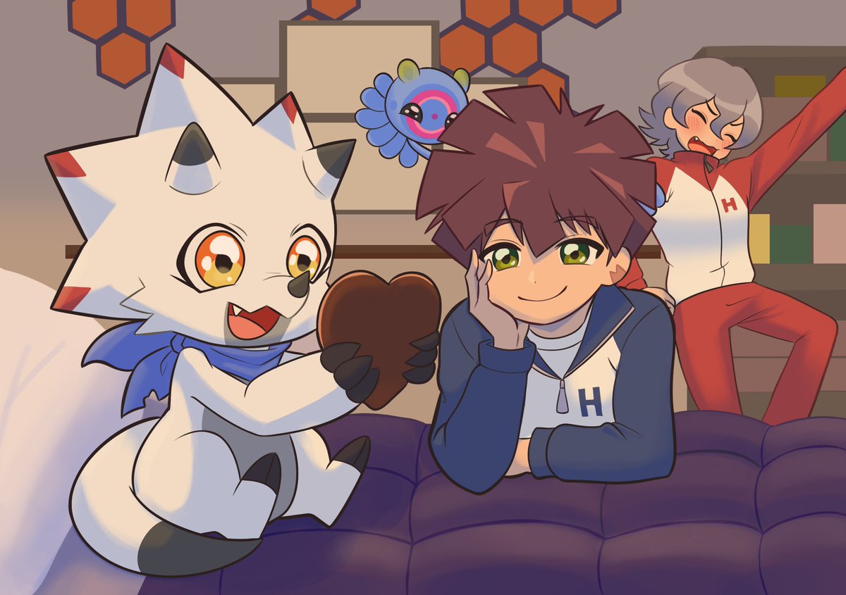 Donutprty's tweet photo. Today is Digimon Ghost Game 5th Anniversary . Here are my two pieces I did for the zine. I got to draw Gammamon and Kiyoshiro for the collab.

#Digimon #デジモン #ゴスゲ5周年 https://t.co/OZ2qFqeyBN