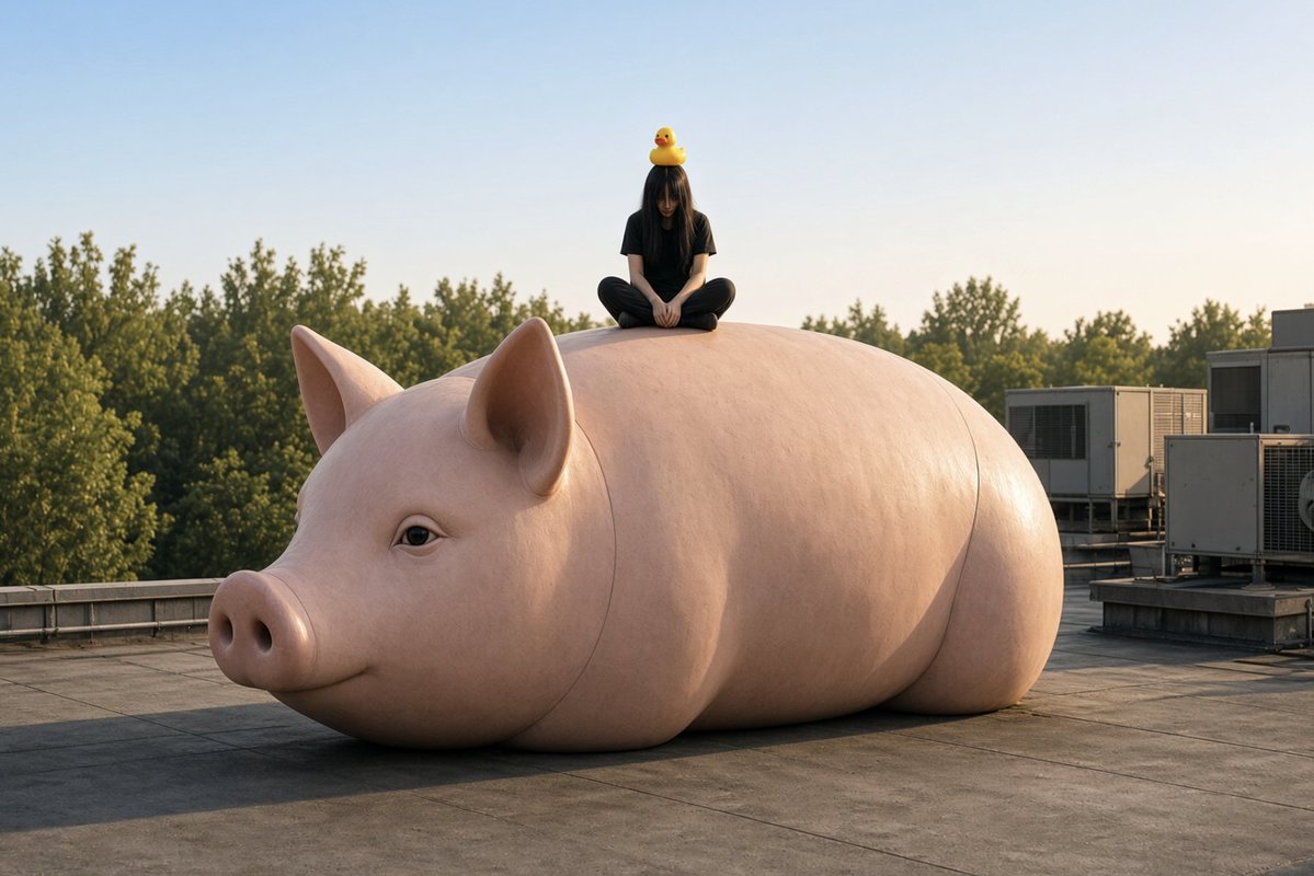 FamousInMyPhone's tweet photo. "MEDITATION is not evasion; it is a serene encounter with reality." ~ Thich Nhat Hanh

"Yes, and sometimes it's fun to do a little mediation and encounter reality while sitting on a pig while balancing a rubber ducky on your head."  ~ Me

Hope you're all having fun. https://t.co/WuaZHF8O7j