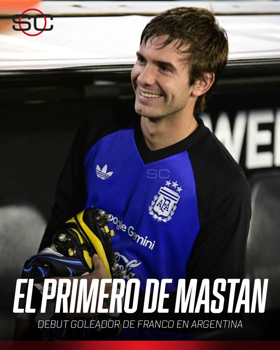 SC_ESPN's tweet photo. ¡EL PRIMERO FUE EN CASA! Franco Mastantuono convirtió su primer gol con la Selección Argentina y fue en el Monumental. https://t.co/1rdoGbAp3H