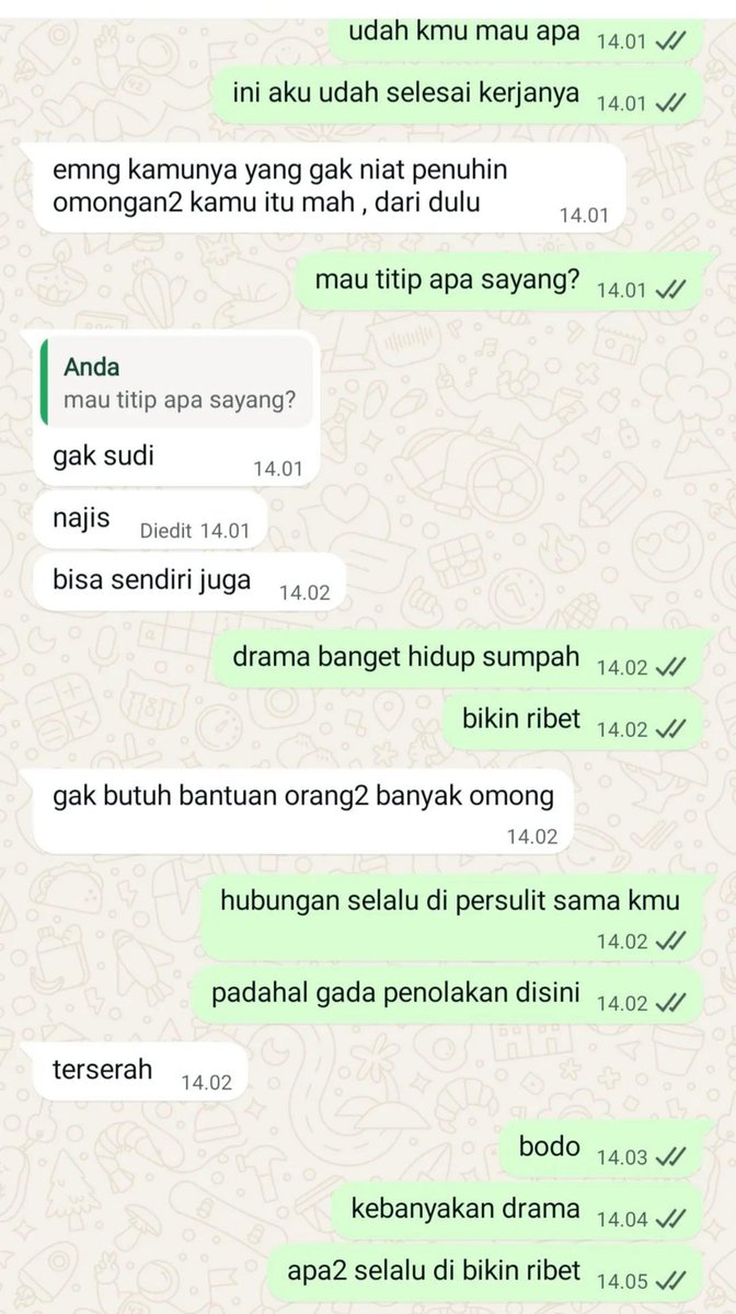 alayy's tweet photo. ada yang seribet ini ya ternyata dalam hubungan, normal gasih ini? https://t.co/TwKdD7BwVh