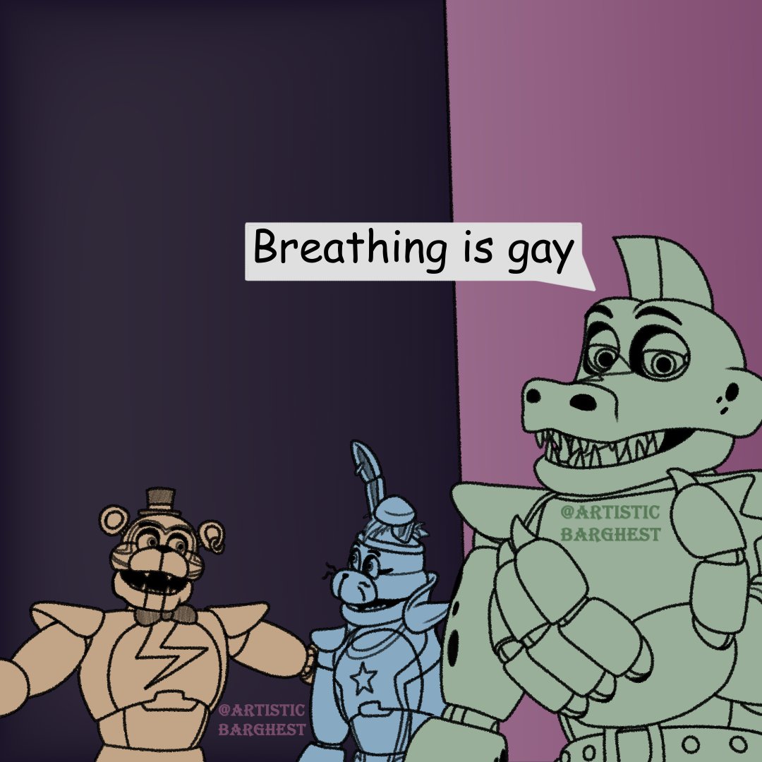 ArtistcBarghest's tweet photo. Bisexual alligator is surprised that Gay bear is Gay

#fnaf https://t.co/szbyf4uT2D