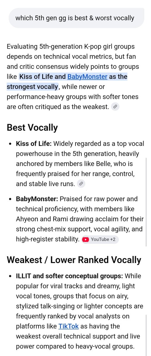 irlkel's tweet photo. LMFAOOO. "Which 5th gen gg is best/worst vocally?" https://t.co/wo0uVN7uOy