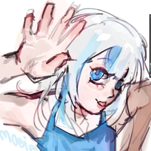 mobify0's tweet photo. Working on a new Gura sketch! 🌊💙 A little sneak peek before it's done
#gawrt #chumbuds @gawrgura #wip https://t.co/Lr2hg8yjdB