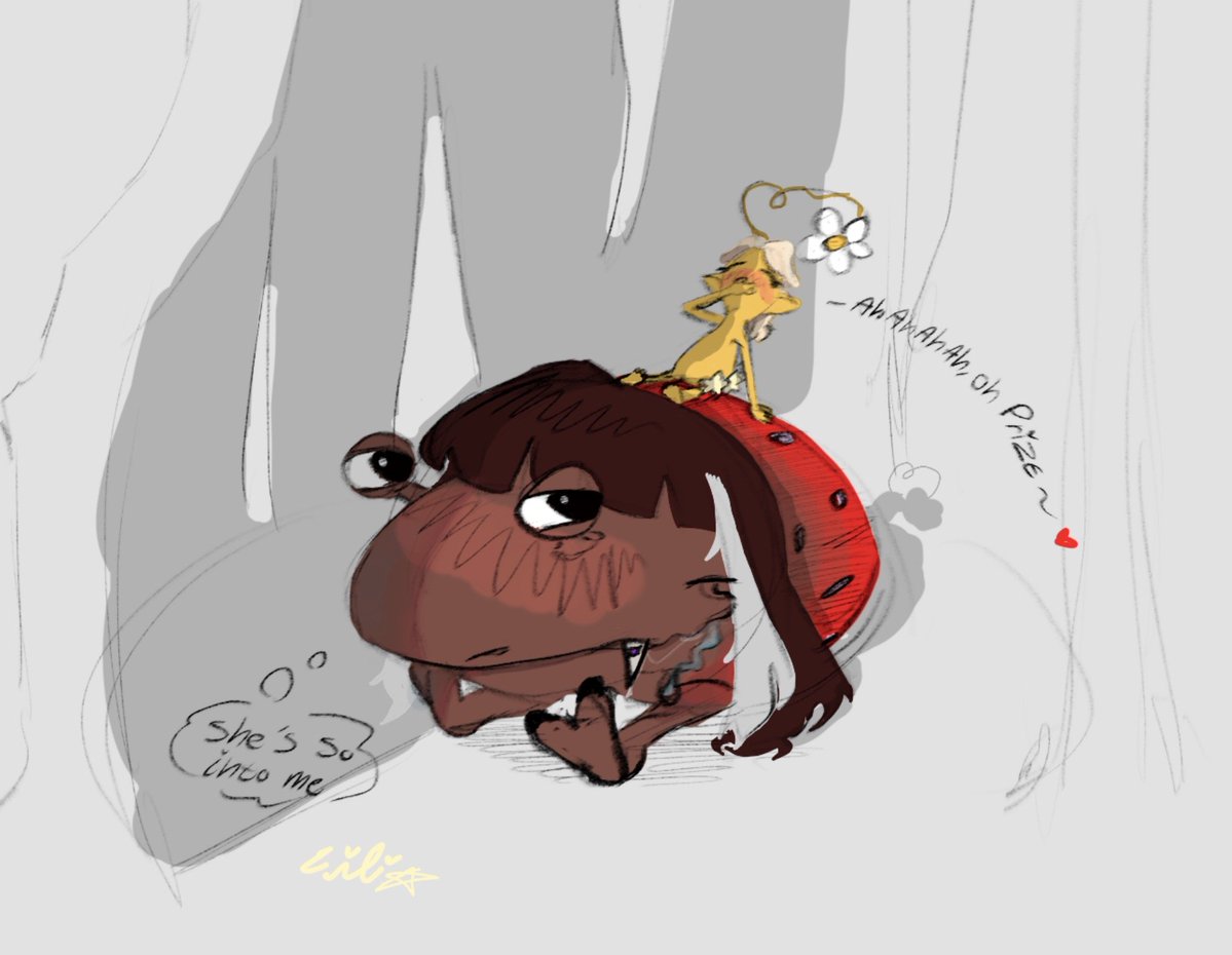 0Liliaa's tweet photo. the shit im being asked to draw by @mawggymutt 
Cancer x Agnel as Bulborb and Yellow Pikmin
#MoneyForGirls
ty for the idea tho bestie)) https://t.co/VvgOlrEv6S