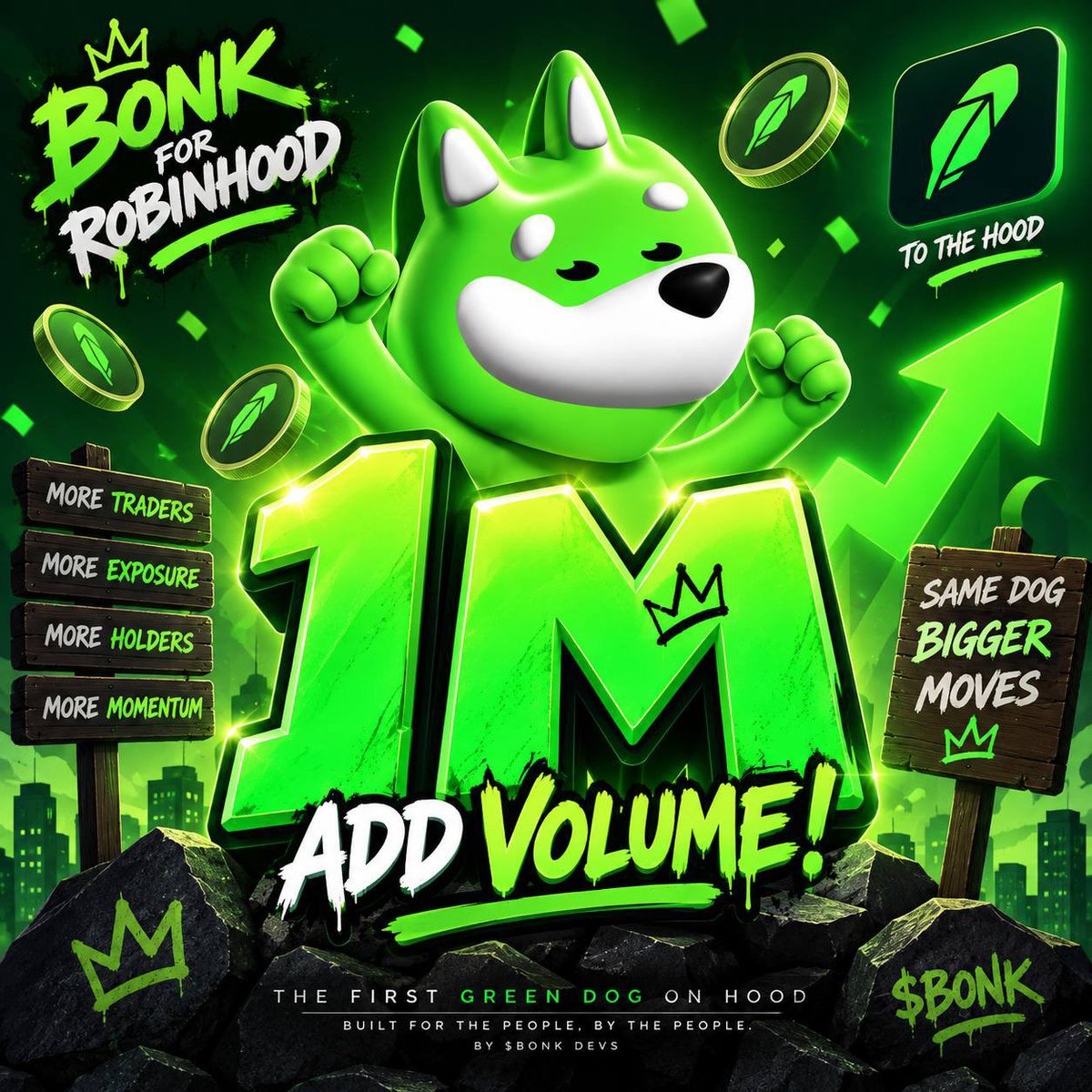 _bonk_for_RH_'s tweet photo. 🟢THE GREEN DOG JUST TOUCHED 1M.

From the Hood to a serious milestone and $BONK is still running.
The community showed up, the momentum followed. 🔥

Same dog. Bigger moves. $BONK 🚀

Next 5M soon. https://t.co/KIjOrIgB4I