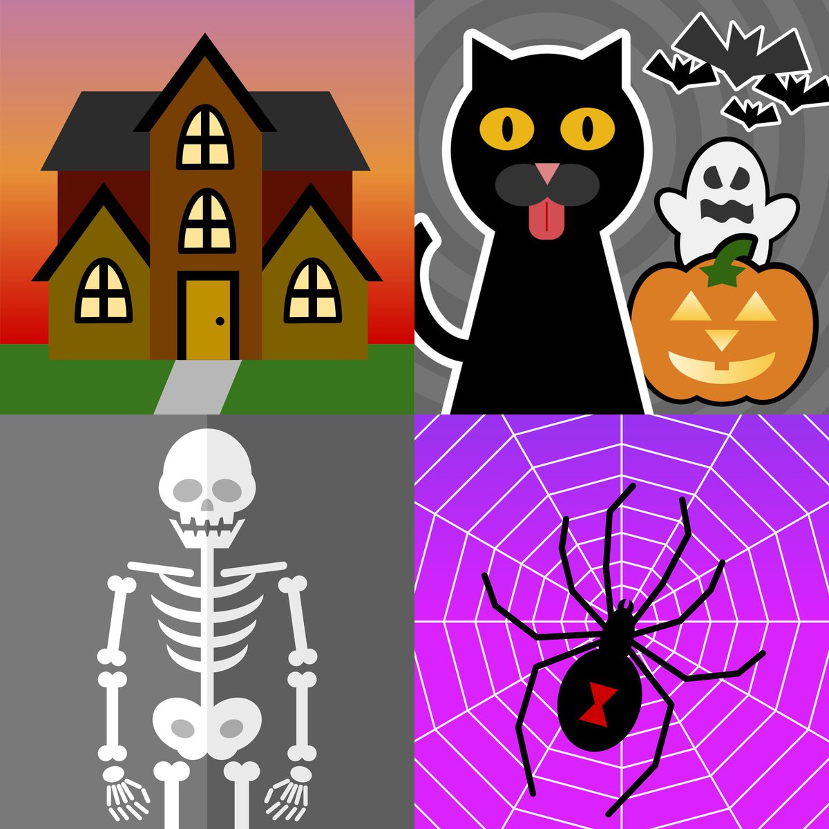 shapegrams's tweet photo. We've got four faBOOlous Shapegrams that are wonderFALL for October: the Mansion, Spooky Things, Skeleton, and Spider Web. See them all → https://t.co/LMI7Yl52ov https://t.co/4NYKUxFgxi