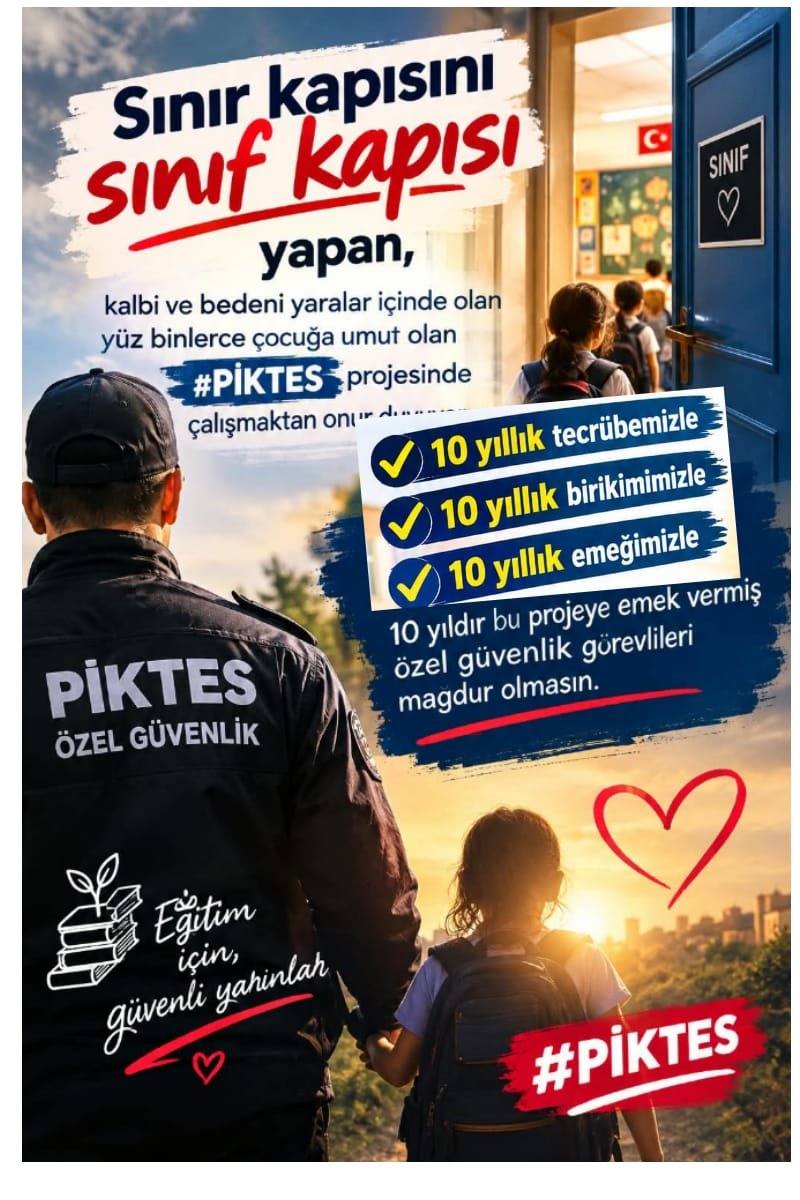 Durdaneelik1's tweet photo. @topogluemre hayatBoyuÖğrenme 
#HayatBoyuEmek 
#HayatBoyuEğitim
@topogluemre
@chnkvnc
@memetsimsek
@Yusuf__Tekin
#Piktes ÖZEL GÜVENLİKLER 
📌10 YILLIK TECRÜBEYLE
📌10 YILLIK EMEKLE
📌10 YILLIK BİRİKİMLE
12 AYLIK İSTİHDAMA DAHİL
OLMAYI  BEKLİYORUZ 
SAYGILARIMIZLA
🇹🇷TÜM OKULLAR GÜVENDE OLSUN https://t.co/1t8CwaJ4yr