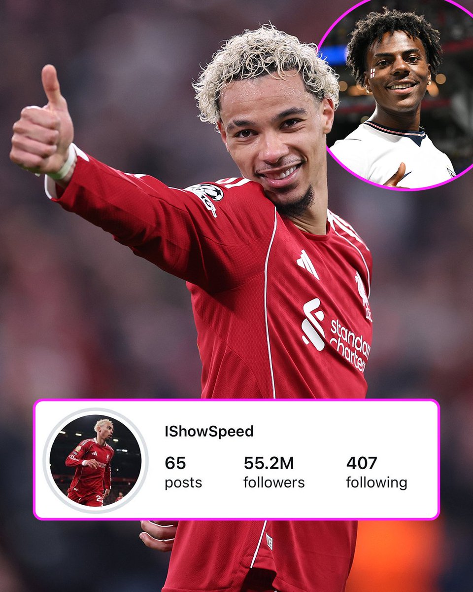 footballontnt's tweet photo. Hugo Ekitike wagered IShowSpeed in a game of EA Sports FC 27, with the loser having to do a forfeit 🎮

Ekitike is now Speed's profile picture on Instagram for 24 hours 😅 https://t.co/NqQdT6jCp8