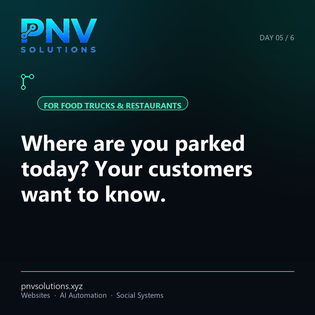 PNV_Solutions's tweet photo. Where are you parked today? Fiesta crowds search before they walk. Auto-post your daily spot + specials and let a chatbot handle "are you open?" First Month Free. https://t.co/jnka57X3eP #PNVSolutions #ABQFoodTrucks https://t.co/MVJ0HTrcso