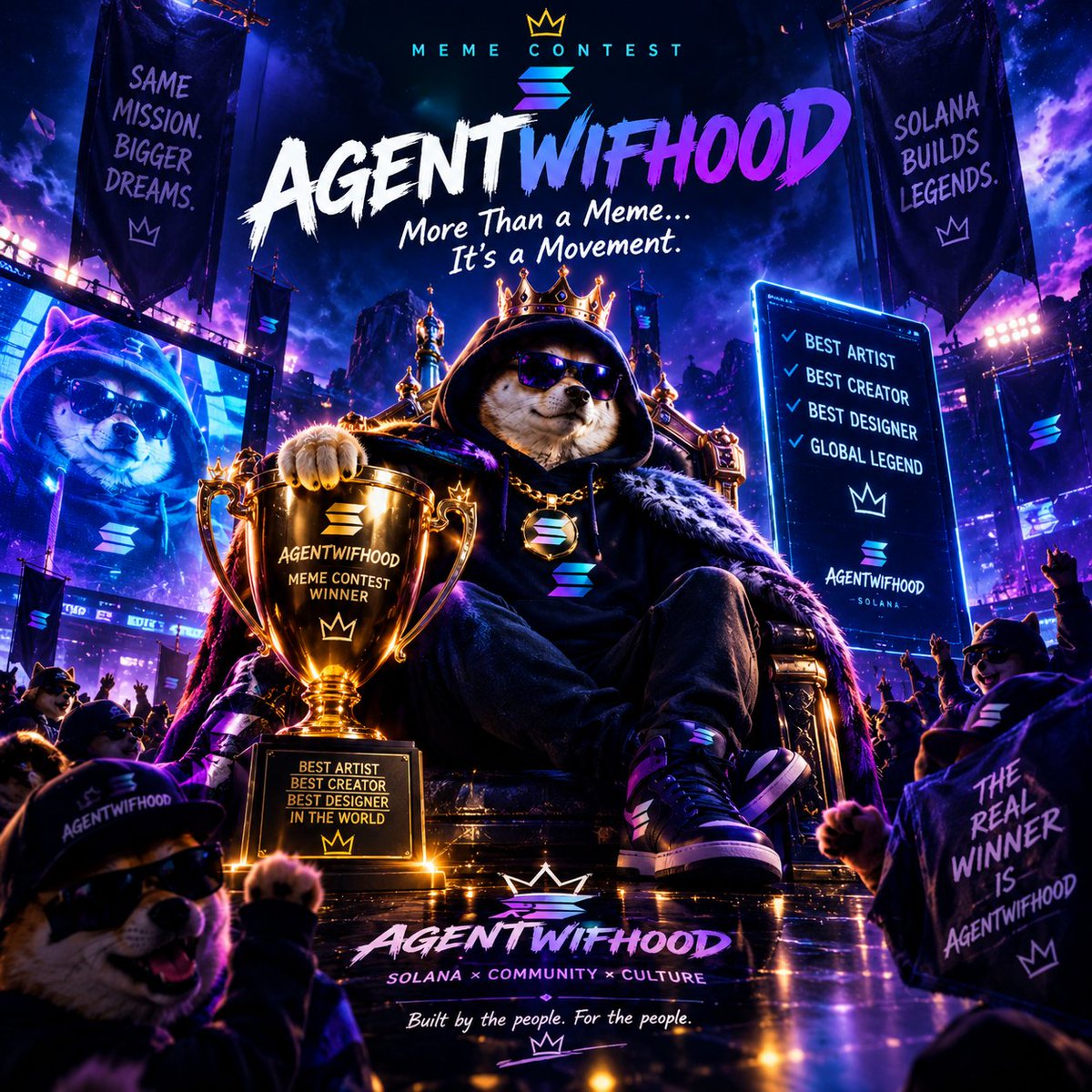 NVipmrc2's tweet photo. AGENTWIFHOOD isn’t here to follow the wave
We create the wave
We build, We keep moving
Every setback is another reason to level up
Different mindset. Different energy. Different mission
AGENTWIFHOOD-Built different. Moving forward
@agentwifhood #AgentWifHoodMemeContest https://t.co/Og4FErT3hs