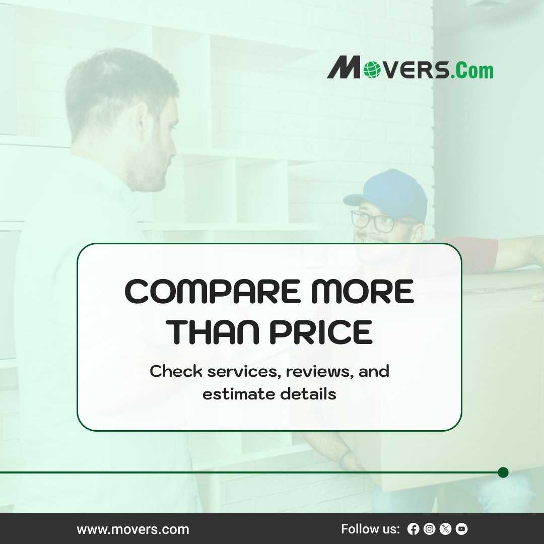 MoversCom's tweet photo. Found a moving quote that looks good? Don’t book just yet! 👀
A little research now can help you make a smarter choice for moving day. 📦🏡
#MoversCom #MovingTips #MovingQuotes #MovingCompany #MovingAdvice #MovingDay #MovingChecklist #RelocationTips #MovingOnABudget https://t.co/w6eGejDyes