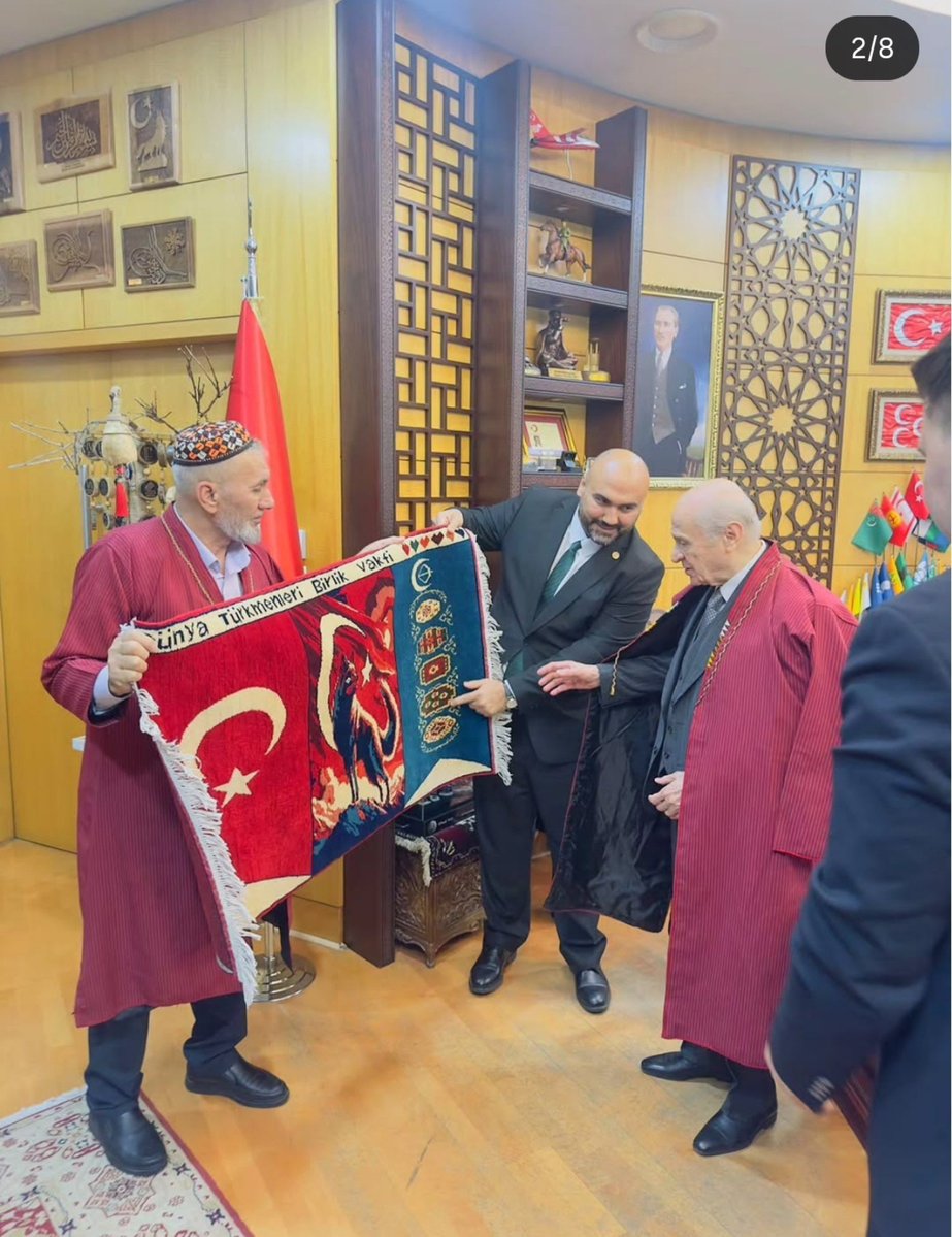 ulkucuhareketr's tweet photo. Dünya Türkmenleri Birlik Vakfı:

"Türkmen davamızın önemli isimlerinden, Türkmen reisimiz ve Türkmen beyimiz, Milliyetçi Hareket Partisi Genel Başkanı Sayın Devlet Bahçeli Beyefendi ile güzel ve verimli bir istişare gerçekleştirdik." https://t.co/7QM8ocQ6HL