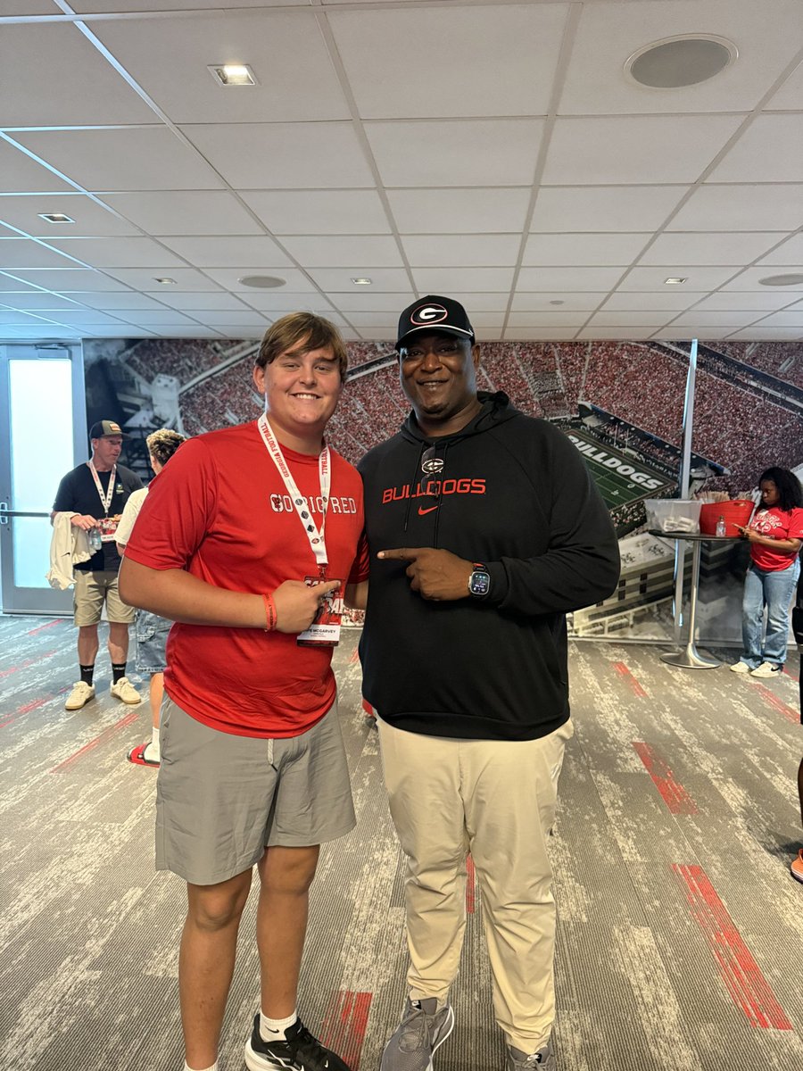 Capemcgarvey's tweet photo. Had a great day @GeorgiaFootball!  Great Win!  Good talking with you Coach Rauscher, @SSearels and @coachKub_70.

@KirbySmartUGA @CJones_FB @TaylorChandler5 
@CoachSB_4theG @RedElephant_FB @RecruitTheG @CoachHunnicutt @bigka54 @RustyMansell_ @DawgsHQ
@Dawgs247 @DawgNation
@JeremyO_Johnson @benjaminwolk @ChadSimmons_ @CoachWEricson  @adamgorney @__AustinButler @LoganTillman @Andrew_Ivins @SWiltfong_
@BrianDohn247 @BrooksAustinBA
@MattDeBary @TMobusa
@BigSkippin_75 @JuliusTrenches @PrepRedzoneGA @UANextFootball @Coach_Wright50 @coach_them_up1