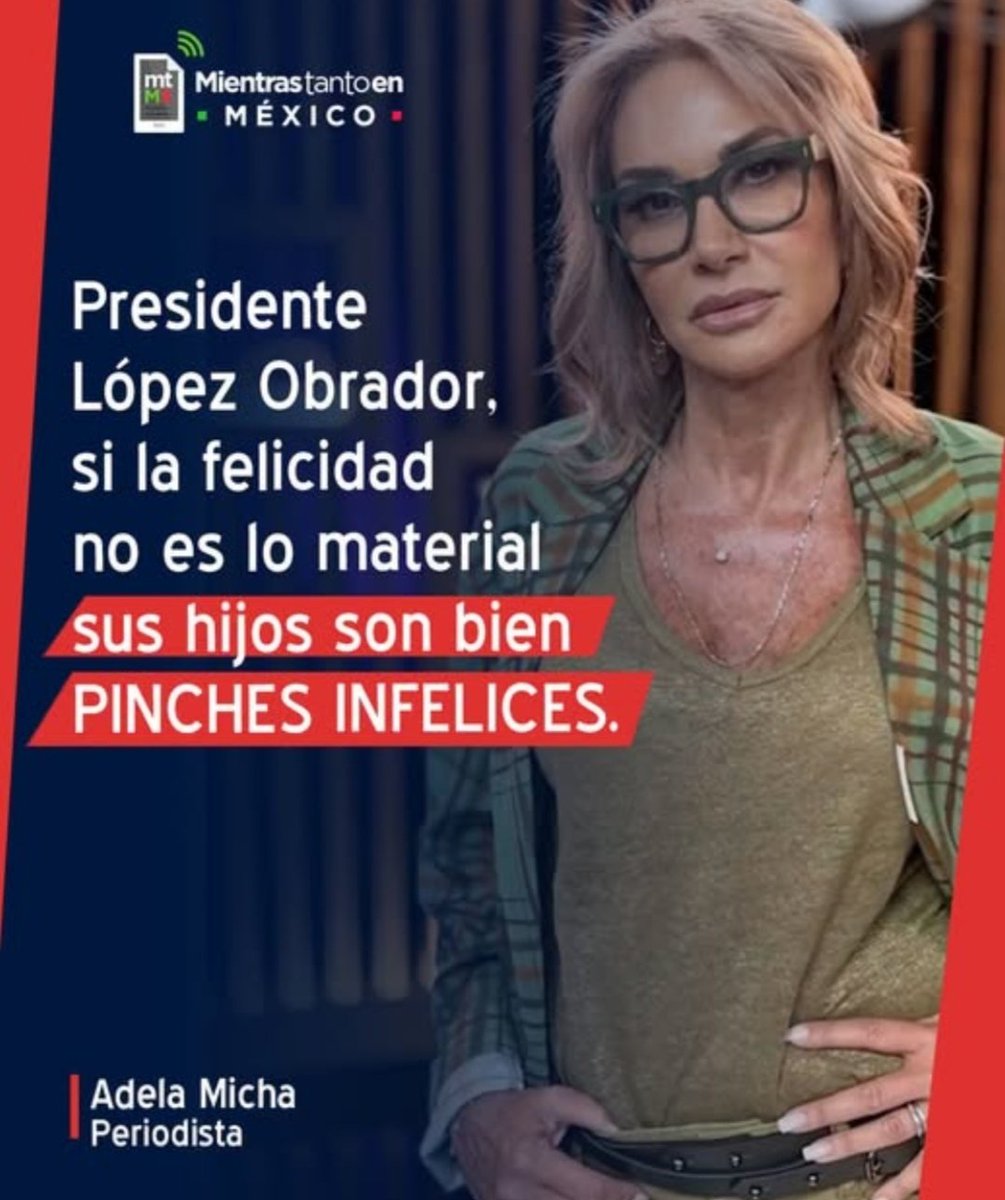 Mau_Vida's tweet photo. Siguiendo la lógica de el padre Andrés Manuel López Obrador AMLO, sus hijos José Ramón, Andy y Bobby deben ser muy infelices.
Es más, hasta el chocoflán Jesús Ernesto también no es feliz.
HsDSPM.
Palabras sabias de @Adela_Micha
👇🏼 https://t.co/ffdt9rvEwq