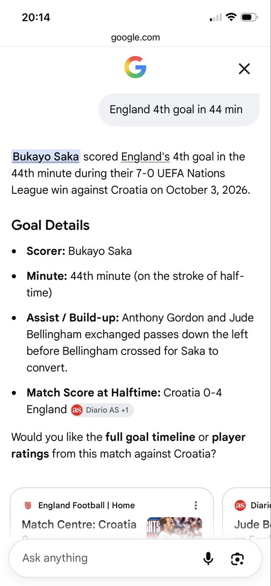 TJ1Atlantis's tweet photo. 4️⃣4️⃣🏟️ West HAM legend is understandably not particularly contented with the outcome at the child-filled Croatian stadium 🏟️on the ADRIA-tic coastline. 

Though what an outing for Anthony Gordon his 4th goal in 4 games and a notable mention for British-Nigerian 🏴󠁧󠁢󠁥󠁮󠁧󠁿 🇳🇬 Bukayo Saka who scored the 4th & 6th goals of the 0-7 affair in the 44th minute. The evening was capped off by former Aston Villa and now ChelSEA star Morgan Rogers wearing the 1️⃣7️⃣ shirt Morgan whom was Queen for the night scored goal #7 in the 88th minute.

 https://t.co/vCdEOIom5b