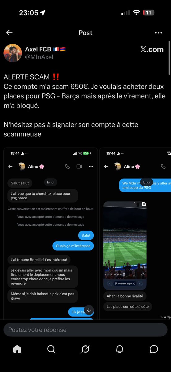 DeyshanPubg's tweet photo. @alinesola75 C’est un scam les gars https://t.co/ToyXBNKZmg