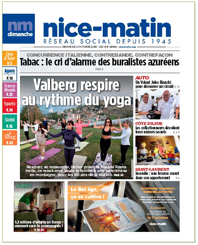 Nice_Matin's tweet photo. Et voici la Une de Nice-Matin de dimanche 4 octobre 2026 ! Bonne lecture ! https://t.co/y4Hv3kuCAc