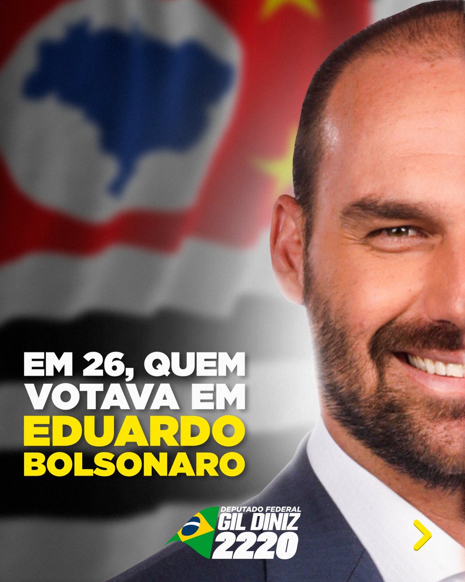 carteiroreaca's tweet photo. O Eduardismo nada mais é do que o bolsonarismo raiz, e bolsonarista raiz vota Gil Diniz 2220 para federal em São Paulo.

Posso contar com o voto de confiança de vocês? https://t.co/oq87LlncHB